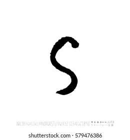 Alphabet & number / handwriting - vector
