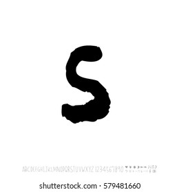 Alphabet & number / handwriting - vector