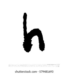 Alphabet & number / handwriting - vector