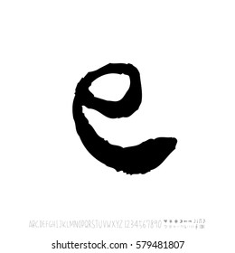 Alphabet & number / handwriting - vector