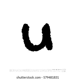 Alphabet & number / handwriting - vector