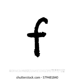 Alphabet & number / handwriting - vector
