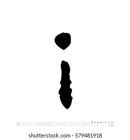 Alphabet & number / handwriting - vector