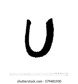 Alphabet & number / handwriting - vector