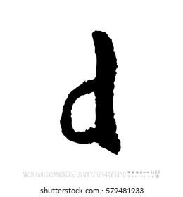 Alphabet & number / handwriting - vector