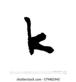 Alphabet & number / handwriting - vector