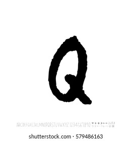 Alphabet & number / handwriting - vector