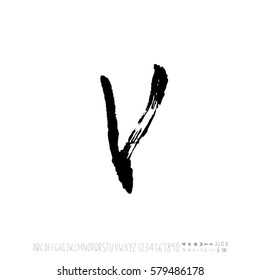 Alphabet & number / handwriting - vector