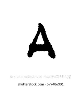Alphabet & number / handwriting - vector