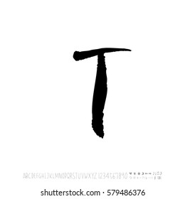 Alphabet & number / handwriting - vector