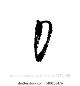 Alphabet & number / handwriting - vector