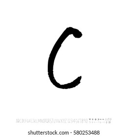 Alphabet & number / handwriting - vector