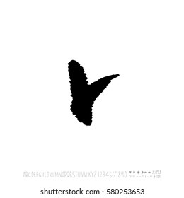 Alphabet & number / handwriting - vector