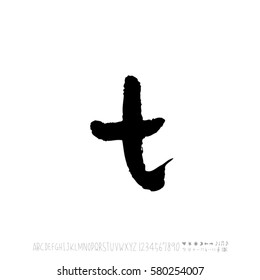 Alphabet & number / handwriting - vector