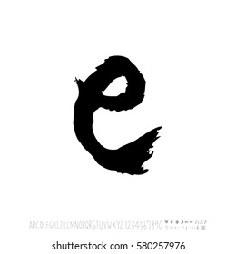 Alphabet & number / handwriting - vector