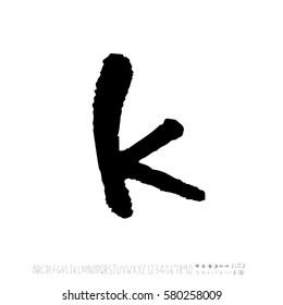 Alphabet & number / handwriting - vector