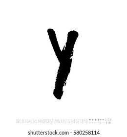 Alphabet & number / handwriting - vector
