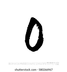 Alphabet & number / handwriting - vector