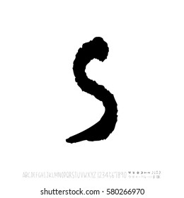 Alphabet & number / handwriting - vector