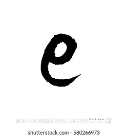 Alphabet & number / handwriting - vector