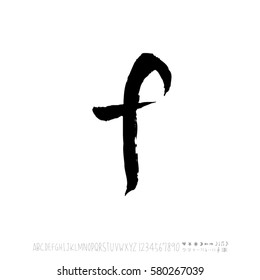 Alphabet & number / handwriting - vector