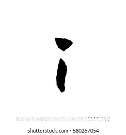 Alphabet & number / handwriting - vector