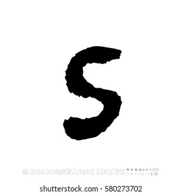 Alphabet & number / handwriting - vector