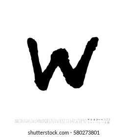 Alphabet & number / handwriting - vector