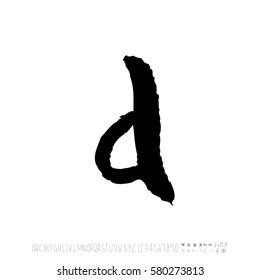 Alphabet & number / handwriting - vector
