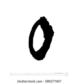 Alphabet & number / handwriting - vector