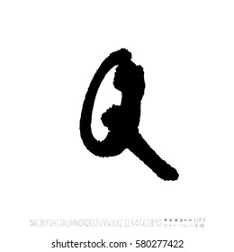 Alphabet & number / handwriting - vector