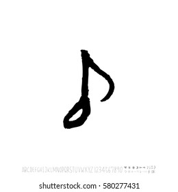 Alphabet & number / handwriting - vector