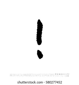 Alphabet & number / handwriting - vector