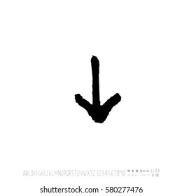 Alphabet & number / handwriting - vector
