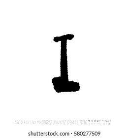 Alphabet & number / handwriting - vector