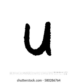 Alphabet & number / handwriting - vector