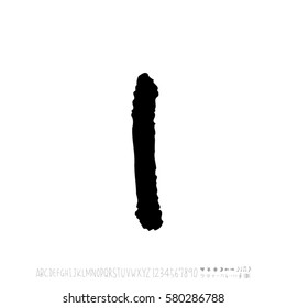 Alphabet & number / handwriting - vector