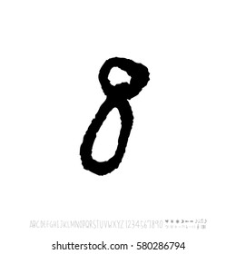 Alphabet & number / handwriting - vector
