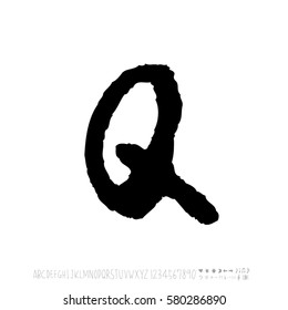 Alphabet & number / handwriting - vector