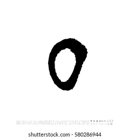 Alphabet & number / handwriting - vector