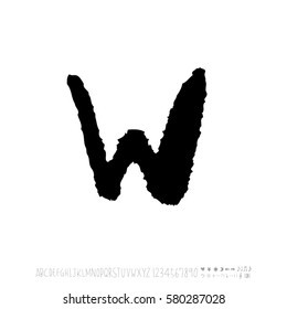 Alphabet & number / handwriting - vector