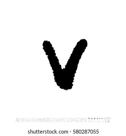 Alphabet & number / handwriting - vector