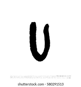 Alphabet & number / handwriting - vector