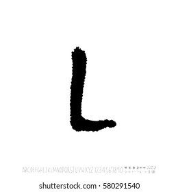 Alphabet & number / handwriting - vector