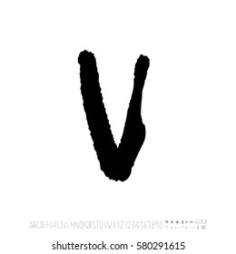 Alphabet & number / handwriting - vector