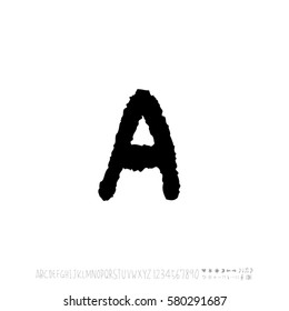 Alphabet & number / handwriting - vector