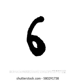 Alphabet & number / handwriting - vector