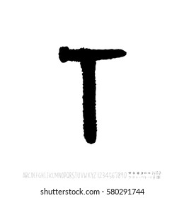 Alphabet & number / handwriting - vector