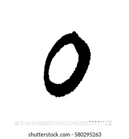 Alphabet & number / handwriting - vector