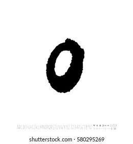 Alphabet & number / handwriting - vector
